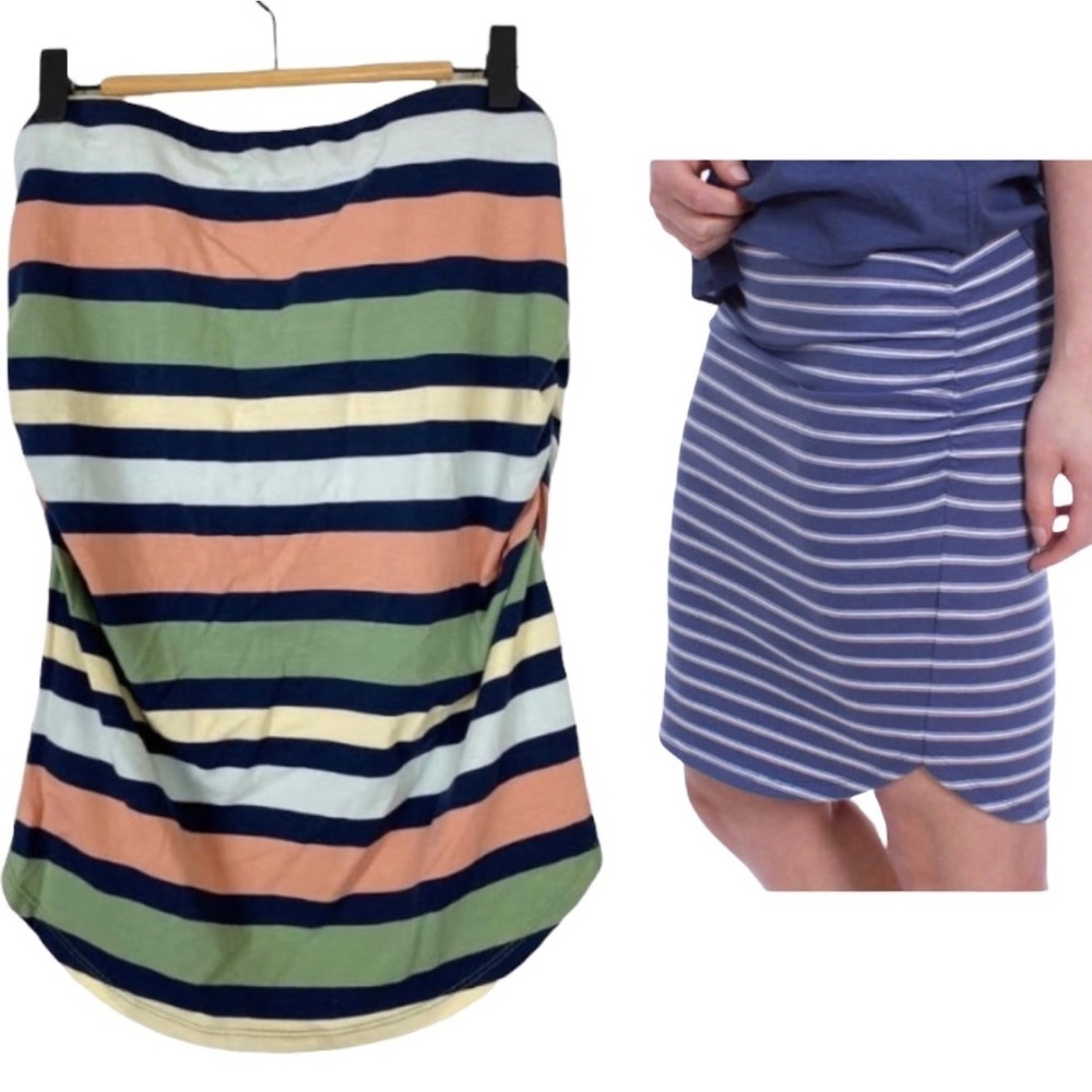 NWT PATAGONIA Ribbon Falls Stripe Pull-On Organic Cotton Skirt Small